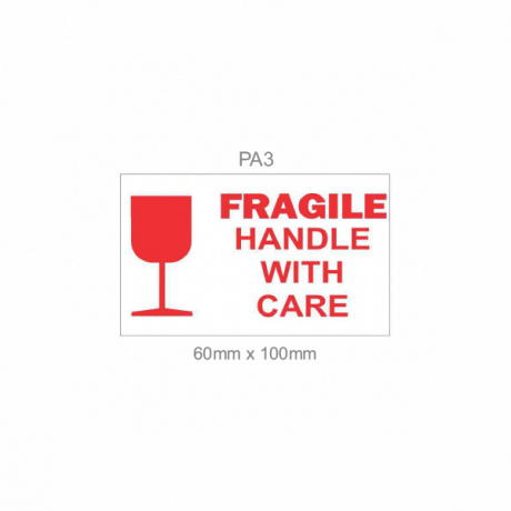 Labels Fragile Glass